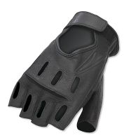 Teknic Warrior Fingerless Leather Gloves