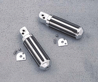 Yamaha Chrome Passenger Footpegs with Rubber Inserts- Yamaha Road Star Warrior (All Years)