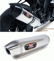 Yoshimura R-77 Slip-On Exhaust System- Kawasaki ZX6R (2009)- Stainless End Cap