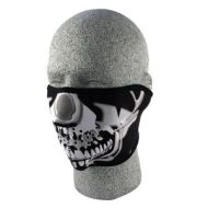 Zan Half Face Neprene® mask - Chrome Skull