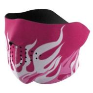 Zan Half Face Neoprene® mask - Pink / White Flames